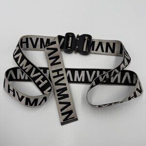 Cult of Individuality HVMAN Strap Belt Black Gray Logo 1.5" Wide Adjustable OS